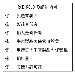 ROE-ROJOの記述項目
